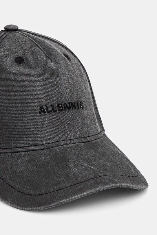 AllSaints șapcă de baseball din bumbac 29AS200855 gri SS25