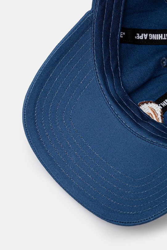 Bavlnená šiltovka A Bathing Ape One Point modrá 1L30180001