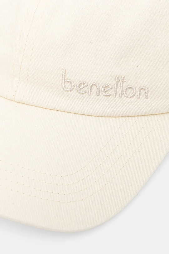 United Colors of Benetton czapka z daszkiem 6QNGUA01D beżowy SS25