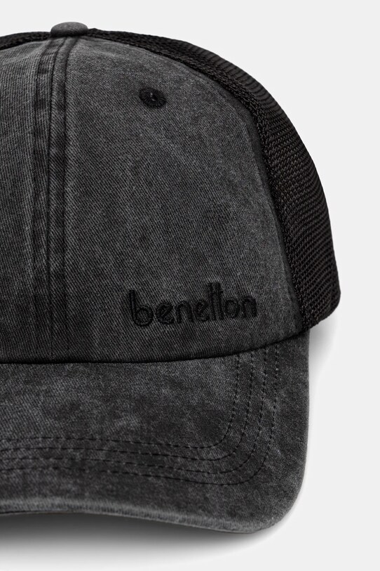 United Colors of Benetton șapcă 6QNGUA01D negru SS25