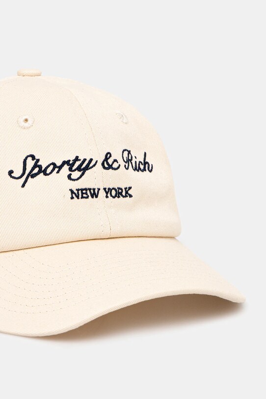 Sporty & Rich șapcă de baseball din bumbac Syracuse AC040612322CR01 bej SS25