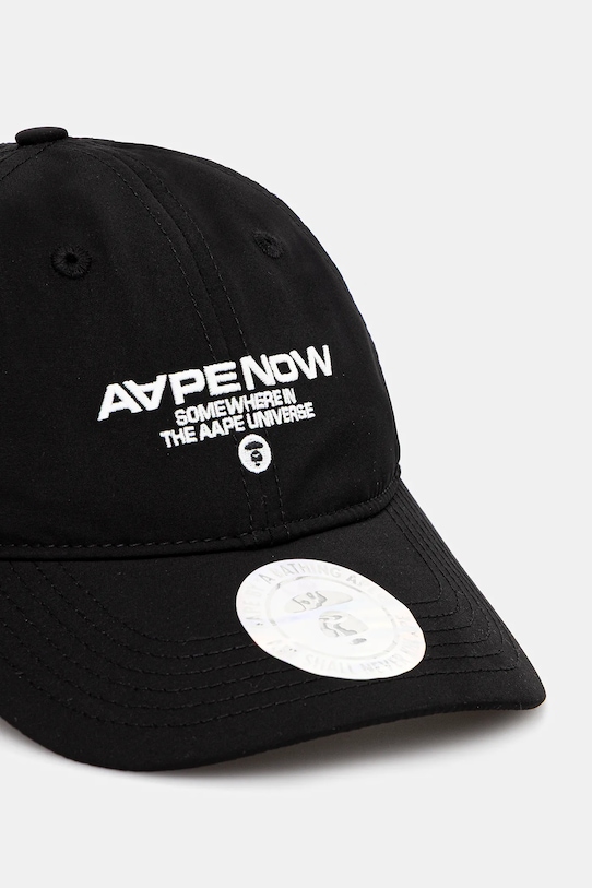 AAPE czapka z daszkiem Now AAPCPM5255XXO czarny SS25