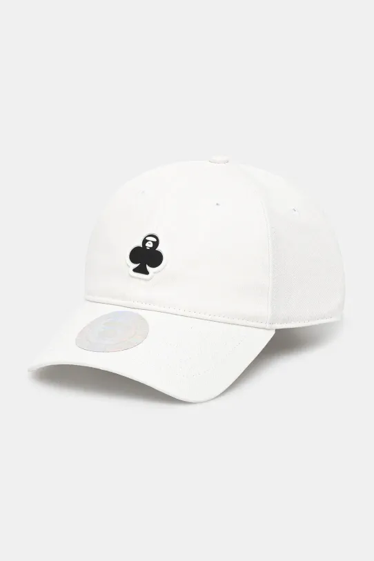 AAPE cotton baseball cap Clover Now cotton white AAPCPM5312XXO