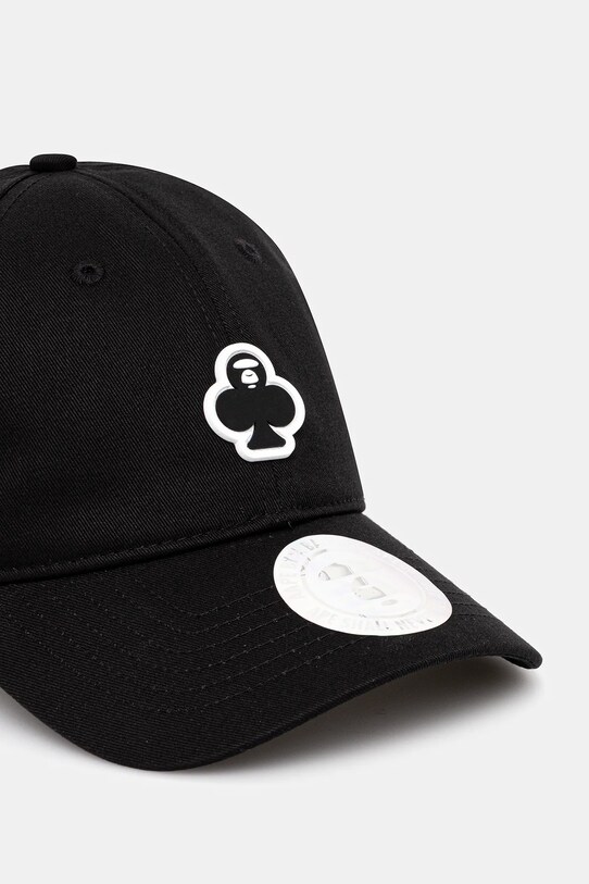 AAPE șapcă de baseball din bumbac Clover Now AAPCPM5312XXO negru SS25