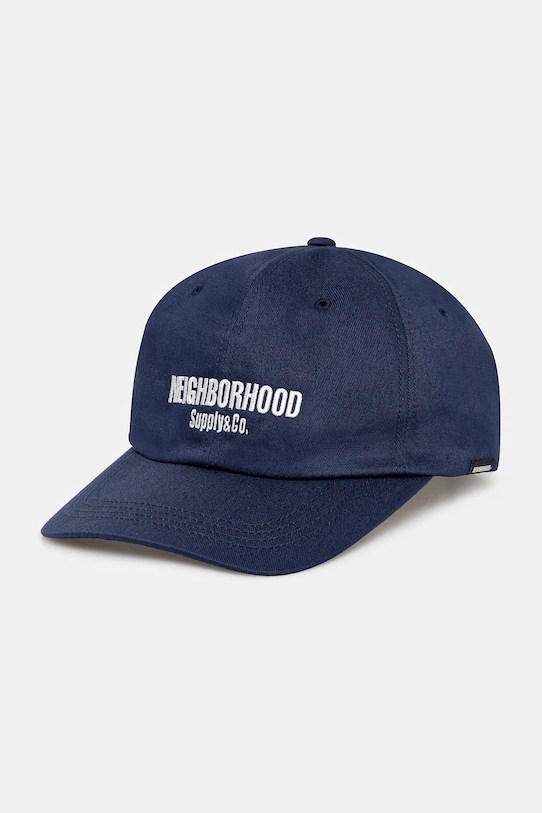 NEIGHBORHOOD czapka z daszkiem bawełniana Dad Cap-1 bawełna granatowy 251YGNH.HT03