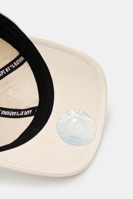 AAPE czapka z daszkiem Main beżowy AAPCPM5227XXN