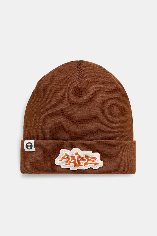 Σκούφος AAPE Main απλικέ καφέ AAPHTM5292XXN