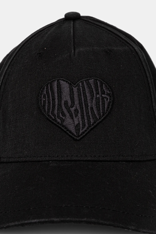 Bavlněná baseballová čepice AllSaints 29AS200857 černá SS25