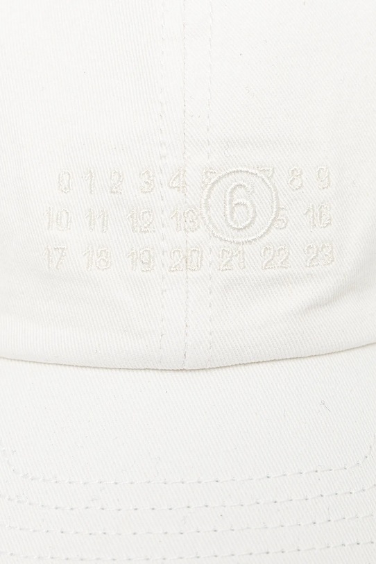 MM6 Maison Margiela sapca SH2TC0002.M35190.101 alb SS25