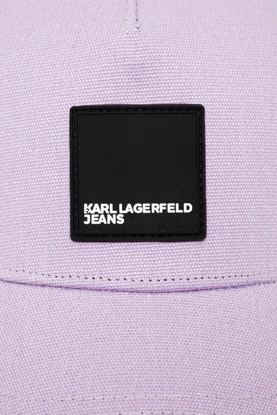 Karl Lagerfeld Jeans șapcă de baseball din bumbac A1W33002 violet SS25