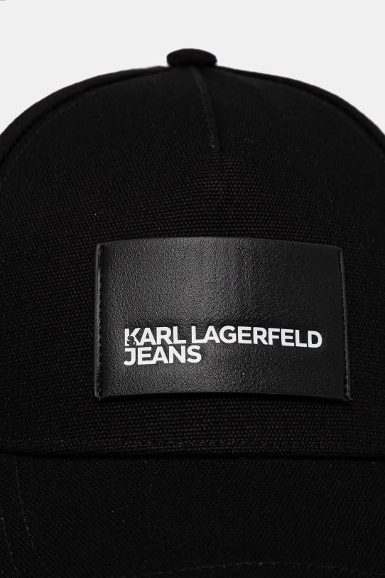 Βαμβακερό καπέλο του μπέιζμπολ Karl Lagerfeld Jeans A1W33002 μαύρο SS25