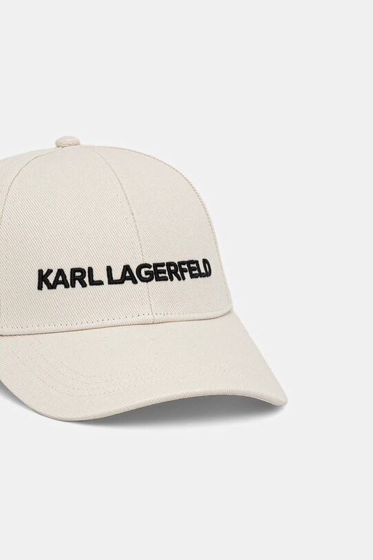 Бавовняна бейсболка Karl Lagerfeld A1W33071 бежевий AA00