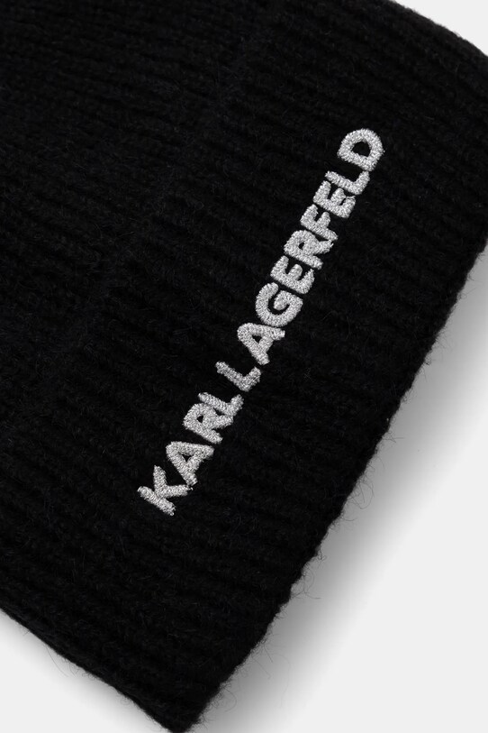 Karl Lagerfeld caciula din amestec de lana A1W33156 negru SS25