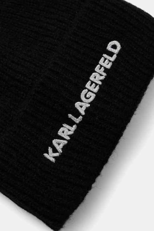 Шапка з домішкою вовни Karl Lagerfeld A1W33156 чорний SS25