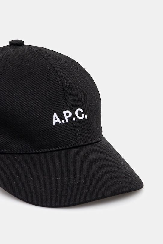 Βαμβακερό καπέλο του μπέιζμπολ A.P.C. casquette charlie COHFK.M24069 μαύρο SS25