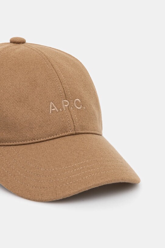 A.P.C. șapcă de lana casquette charlie WOARV.M24069 maro SS25