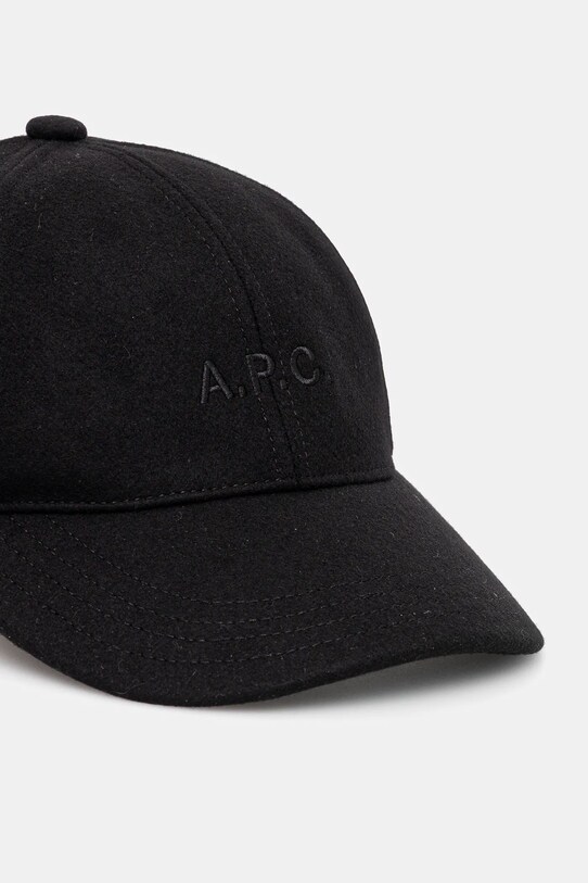 Volneni vizir A.P.C. casquette charlie WOARV.M24069 črna SS25