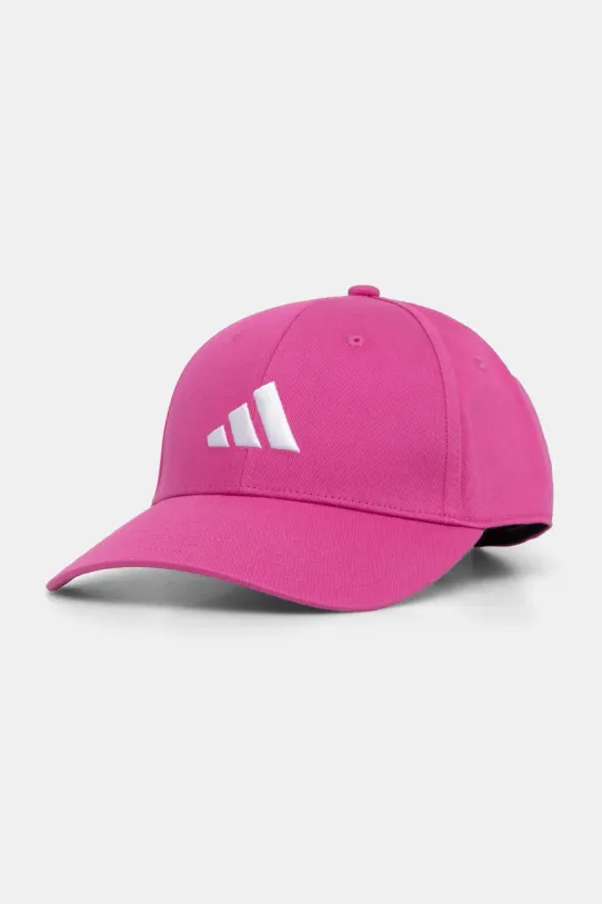 Бавовняна бейсболка adidas BB CAP COT NL аплікація рожевий JP0399