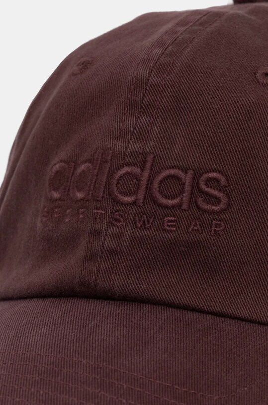 Бавовняна бейсболка adidas JF6042 бордо SS25