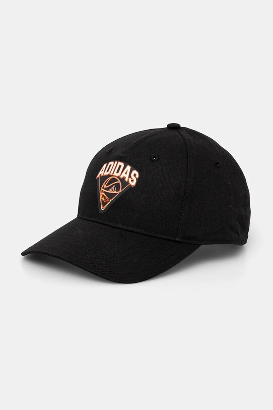 adidas czapka z daszkiem HOOPS CAP nadruk czarny JE3775