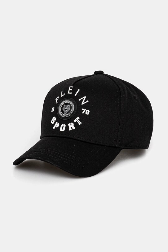 Бавовняна бейсболка PLEIN SPORT бавовна чорний SAEA.UAC0643.STE003N