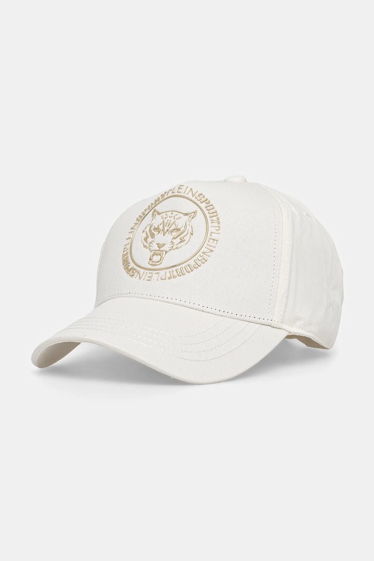 PLEIN SPORT berretto da baseball in cotone cotone beige SADA.UAC0498.STE003N