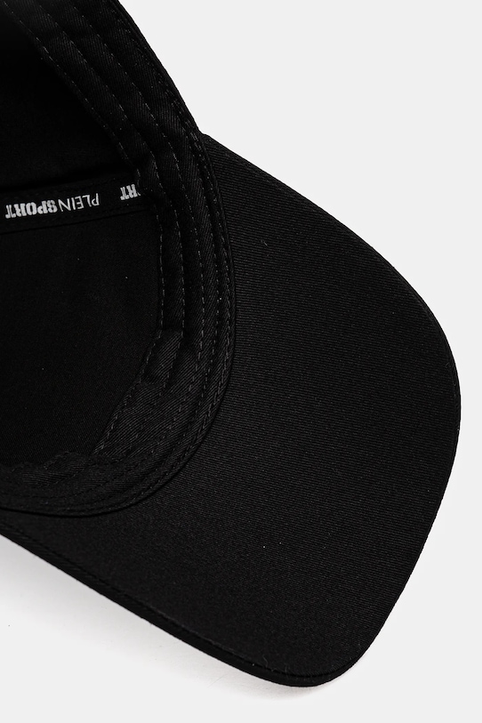 Βαμβακερό καπέλο του μπέιζμπολ PLEIN SPORT μαύρο SADA.UAC0498.STE003N
