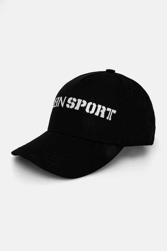 Хлопковая кепка PLEIN SPORT аппликация чёрный SADA.UAC0502.STE003N