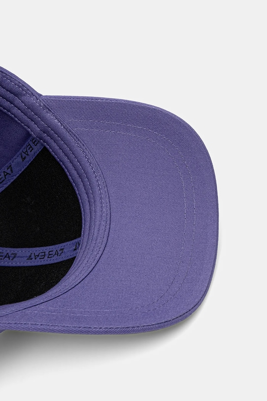 Bavlněná baseballová čepice EA7 Emporio Armani fialová AF11989.7X000005