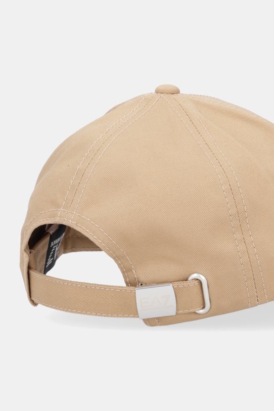 EA7 Emporio Armani czapka z daszkiem bawełniana AF11989.7X000005 beżowy AW25