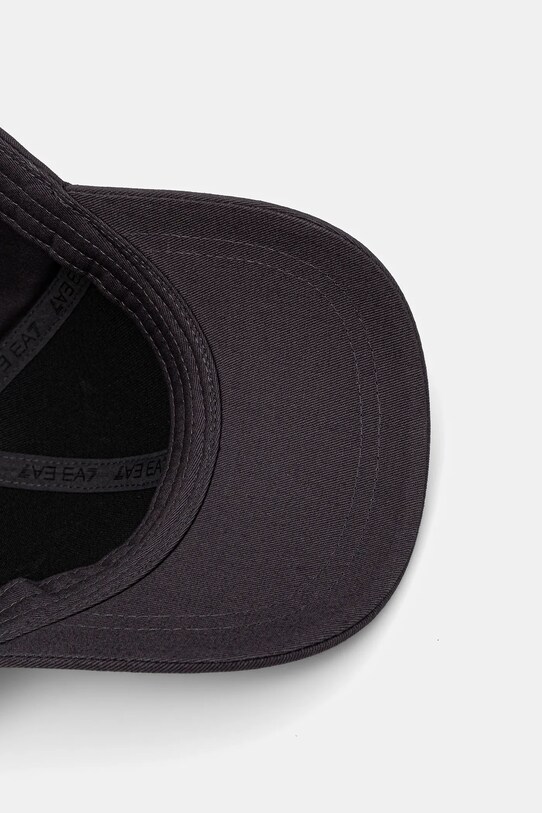Bavlněná baseballová čepice EA7 Emporio Armani šedá AF11989.7X000005