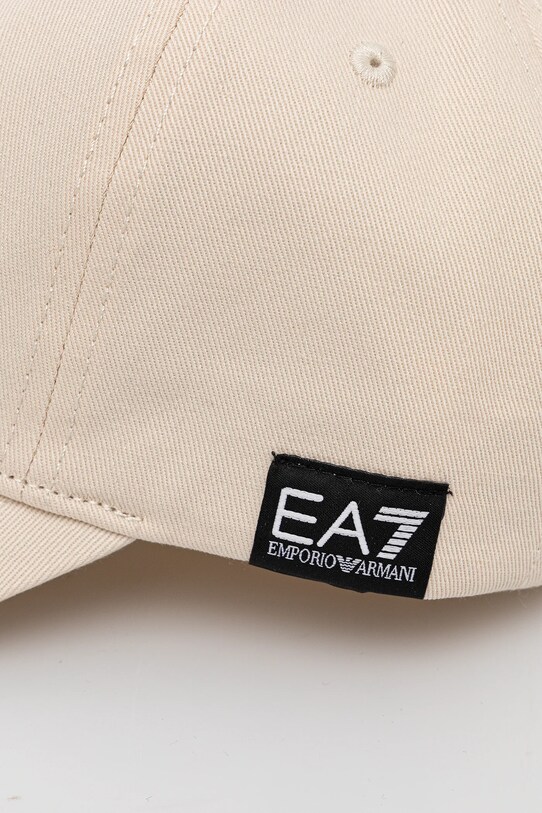 Аксесоари Памучна шапка с козирка EA7 Emporio Armani AF11989.7X000047 бежов