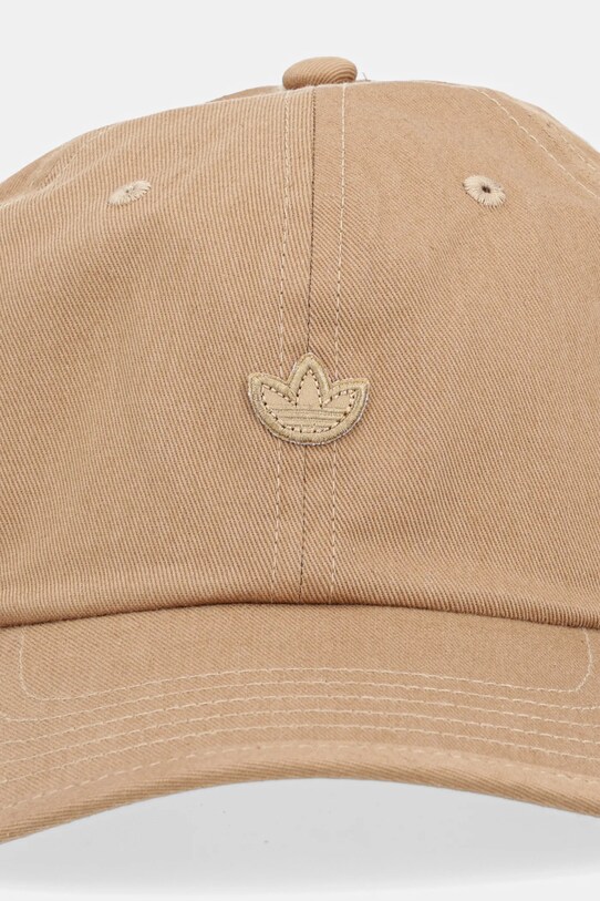 adidas Originals berretto da baseball in cotone JN7135 marrone SS25