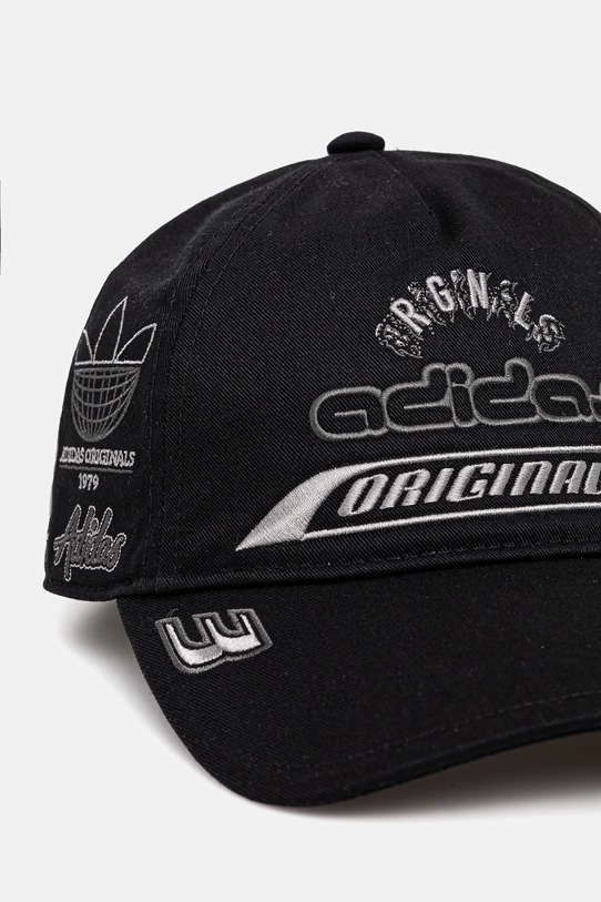Хлопковая кепка adidas Originals SPONSORS JD1002 чёрный SS25