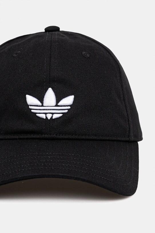 Бавовняна бейсболка adidas Originals BASEBALL AC JC6023 чорний SS25