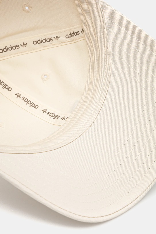 Бавовняна бейсболка adidas Originals BASEBALL AC бежевий JC6037