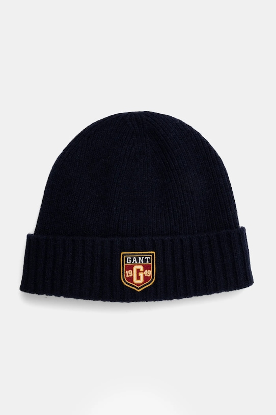 Вовняна шапка Gant вовна темно-синій 9910038