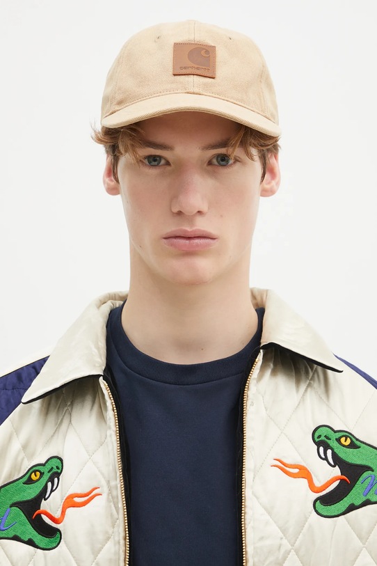 Кепка Carhartt WIP Canvas Cap гладкий бежевый I034347.0IDXX