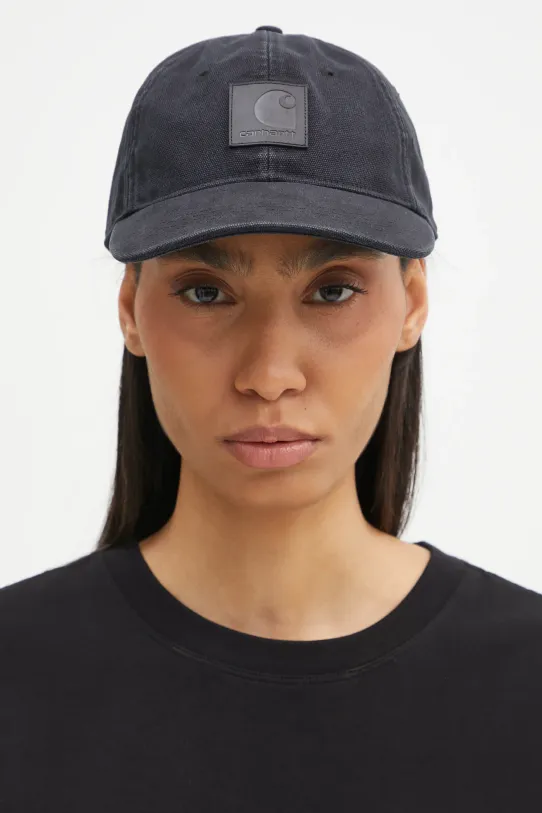 Carhartt WIP cotton baseball cap Canvas Cap applique black I034347.2NJXX