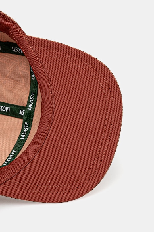 Bavlnená šiltovka Lacoste hnedá RK0763