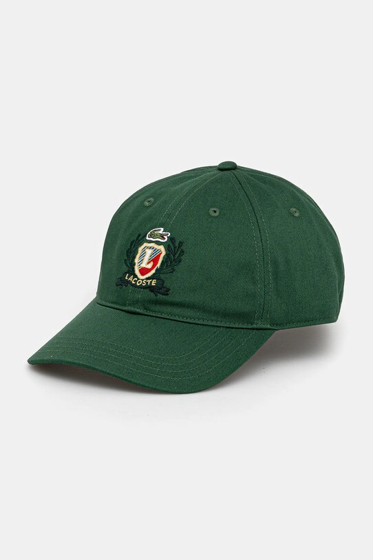 Lacoste șapcă de baseball din bumbac bumbac verde RK9455