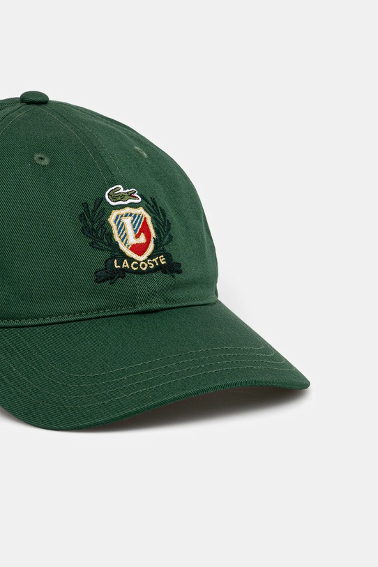 Lacoste czapka z daszkiem bawełniana RK9455 zielony SS25