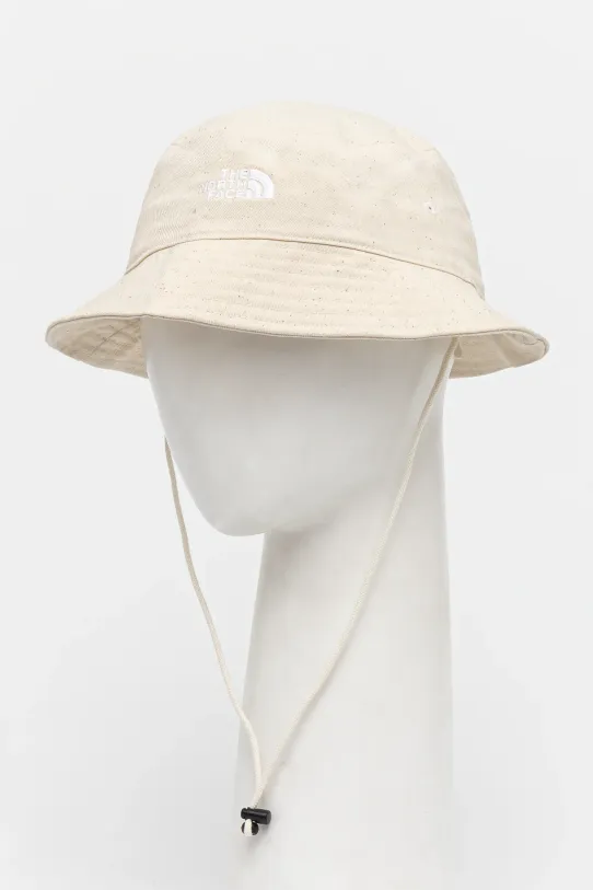 The North Face kapelusz Norm Bucket aplikacja beżowy NF0A7WHNXMO1