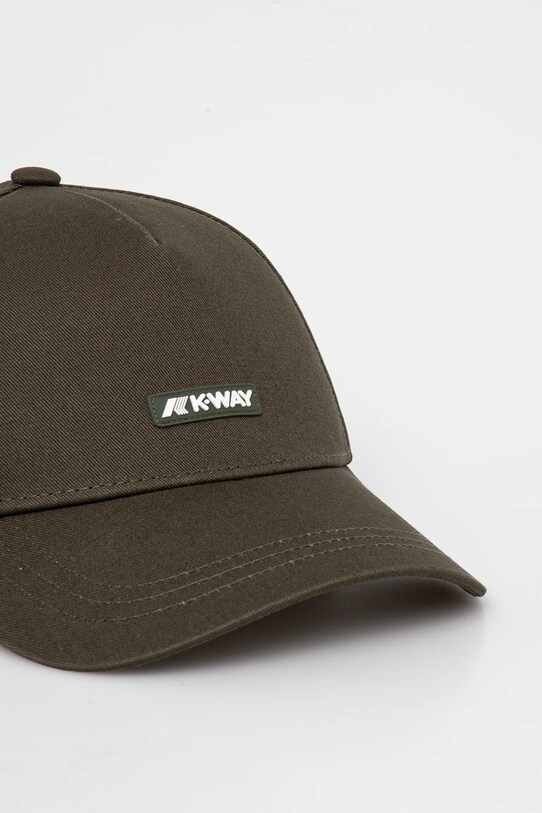 K-Way șapcă de baseball din bumbac K8132SW verde SS25