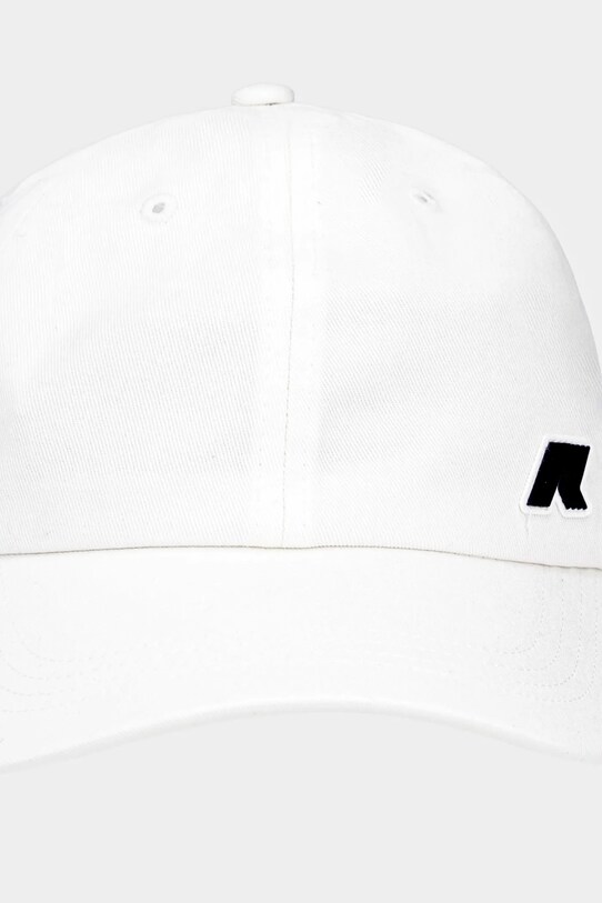 K-Way șapcă de baseball din bumbac K81433W alb SS25