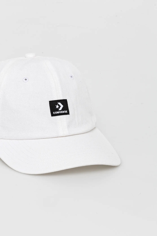 Akcesoria Converse czapka z daszkiem bawełniana 10027420.A04 beżowy