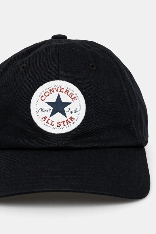 Converse șapcă de baseball din bumbac 10027421.A05 negru SS25