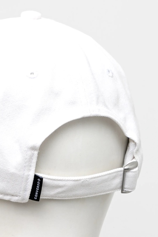 Akcesoria Converse czapka z daszkiem bawełniana 10027421.A18 biały