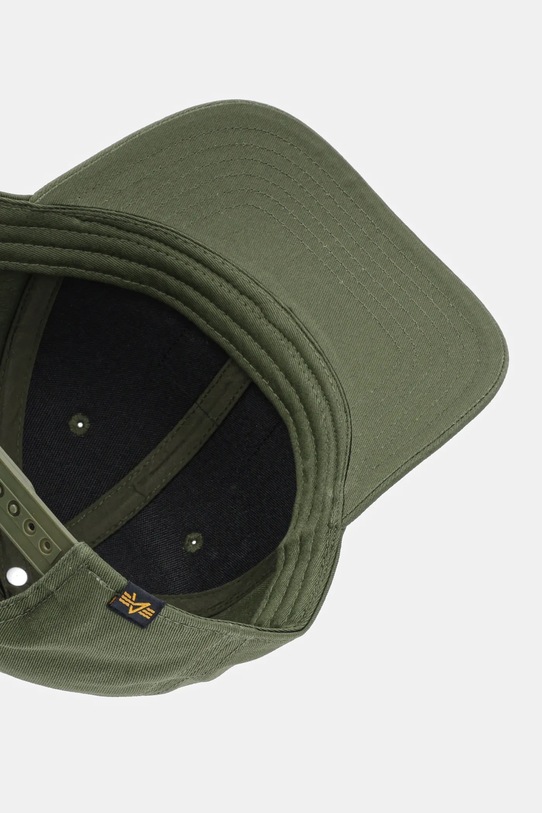 Alpha Industries czapka z daszkiem bawełniana Crew Camo Cap zielony 156903