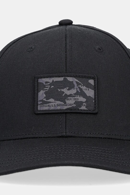 Alpha Industries șapcă de baseball din bumbac Crew Camo Cap 156903 negru SS25